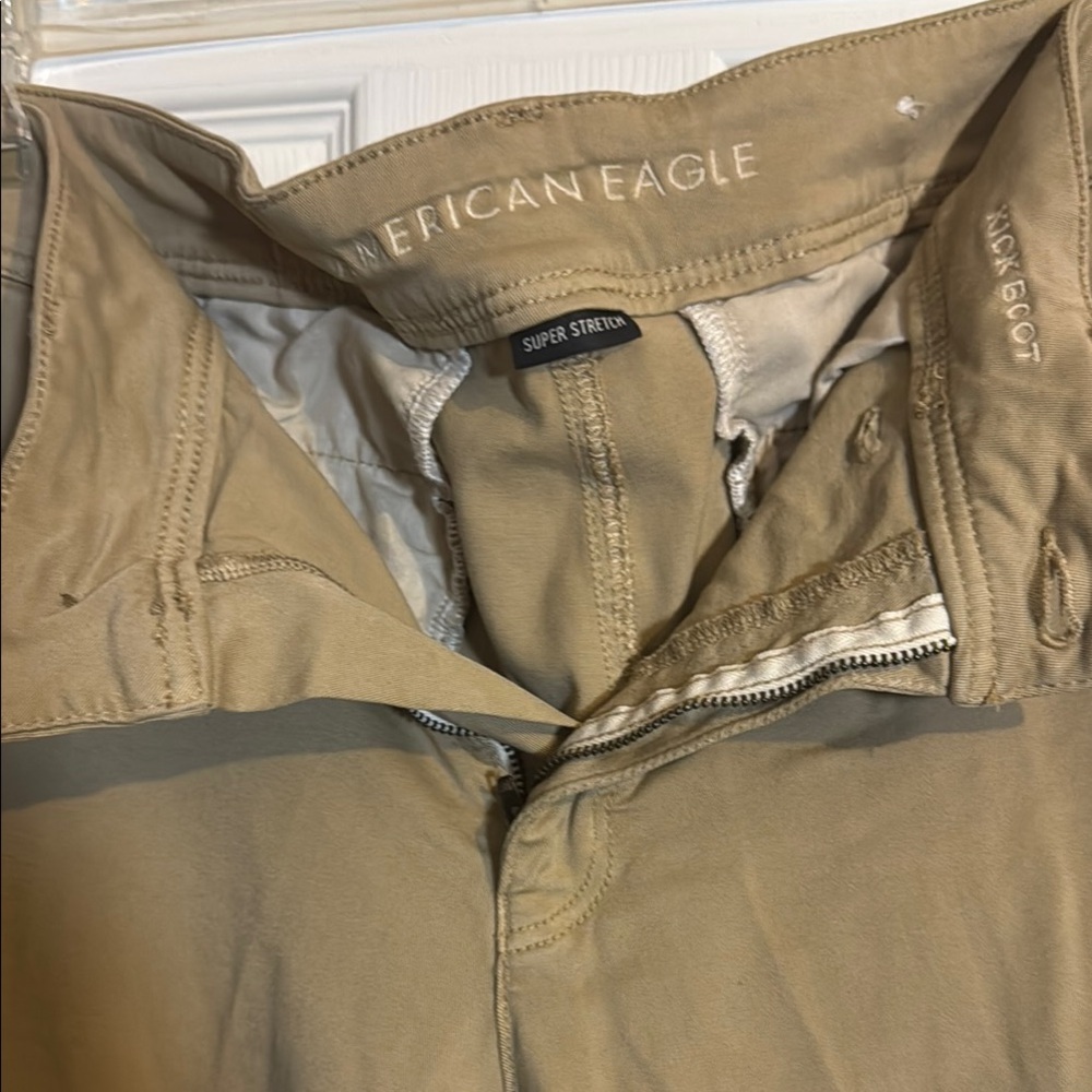 American Eagle Outfitters Tan Straight Leg Pants